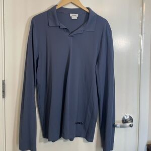 Brady brand polo shirt long sleeve blue large